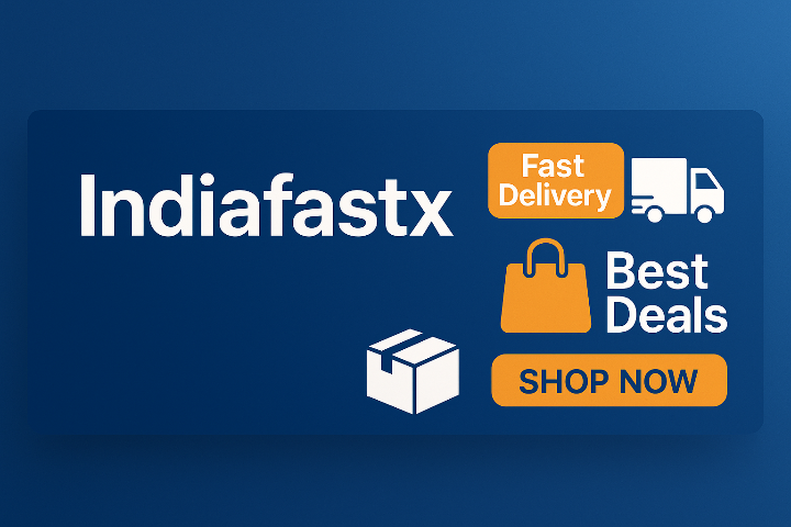 Create a  banner for my Shopify store "Indiafastx"
Similar to Flipkart and amazon